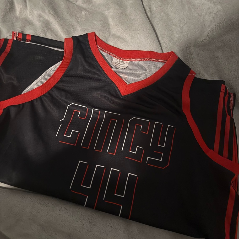 Black and Red Cincy Basketball Jersey